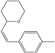 2H-Pyran,tetrahydro-2-[(1Z)-2-(4-methylphenyl)ethenyl]-(9CI) Structure