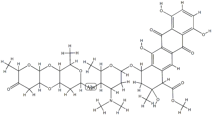 1-羟基橙色霉素 B, 79206-72-7, 结构式
