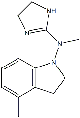 1H-Indol-1-amine,N-(4,5-dihydro-1H-imidazol-2-yl)-2,3-dihydro-N,4-dimethyl-(9CI) Struktur