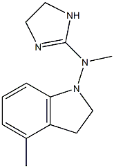 1H-Indol-1-amine,N-(4,5-dihydro-1H-imidazol-2-yl)-2,3-dihydro-N,4-dimethyl-(9CI)|