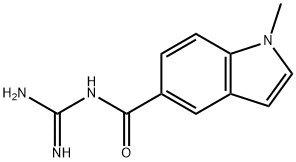 1H-Indole-5-carboxamide,N-(aminoiminomethyl)-1-methyl-(9CI) Structure