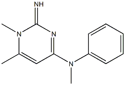 4-Pyrimidinamine,1,2-dihydro-2-imino-N,1,6-trimethyl-N-phenyl-(9CI) 结构式