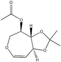 D-xylo-Hex-1-enitol, 1,6-anhydro-2-deoxy-3,4-O-(1-methylethylidene)-, acetate (9CI) Structure