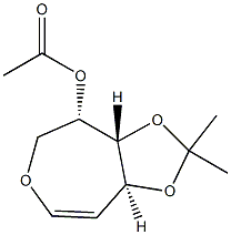 L-arabino-Hex-1-enitol,1,6-anhydro-2-deoxy-3,4-O-(1-methylethylidene)-,acetate(9CI) Structure