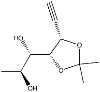 L-manno-Hept-1-ynitol, 1,2,7-trideoxy-3,4-O-(1-methylethylidene)- (9CI) Struktur
