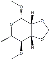 ba-L-Mannopyranoside, methyl 6-deoxy-4-O-methyl-2,3-O-methylene- (9CI) Structure