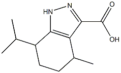 1H-Indazole-3-carboxylicacid,4,5,6,7-tetrahydro-4-methyl-7-(1-methylethyl)-(9CI),792952-01-3,结构式