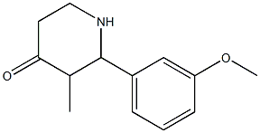 4-Piperidinone,2-(3-methoxyphenyl)-3-methyl-(9CI) Structure