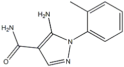 1H-Pyrazole-4-carboxamide,5-amino-1-(2-methylphenyl)-(9CI) Struktur