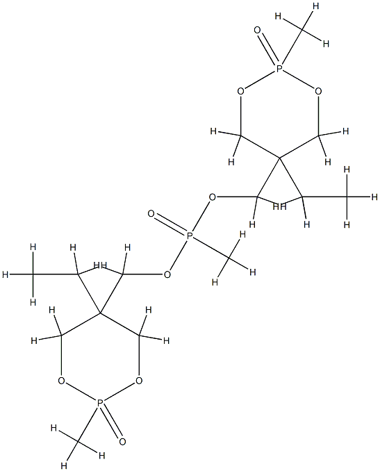 5-ethyl-5-[[(5-ethyl-2-methyl-2-oxo-1,3-dioxa-2$l^{5}-phosphacyclohex- 5-yl)methoxy-methyl-phosphoryl]oxymethyl]-2-methyl-1,3-dioxa-2$l^{5}-p hosphacyclohexane 2-oxide,79348-94-0,结构式