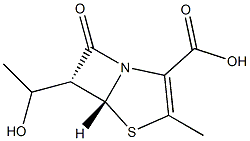 4-Thia-1-azabicyclo[3.2.0]hept-2-ene-2-carboxylicacid,6-(1-hydroxyethyl)-3-methyl-7-oxo-,(5alpha,6bta)-(9CI) Structure