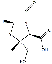 4-Thia-1-azabicyclo[3.2.0]heptane-2-carboxylicacid,3-(hydroxymethyl)-3-methyl-7-oxo-,[2S-(2alpha,3bta,5alpha)]-(9CI),793625-09-9,结构式