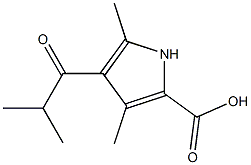 1H-Pyrrole-2-carboxylicacid,3,5-dimethyl-4-(2-methyl-1-oxopropyl)-(9CI) 化学構造式