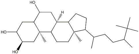 (24ξ)-25-Methyl-5α-ergostane-2β,3α,6α-triol Structure