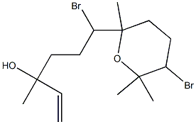 3,4,5,6-Tetrahydro-δ,5-dibromo-α-vinyl-α,2,6,6-tetramethyl-2H-pyran-2-butan-1-ol,79406-07-8,结构式