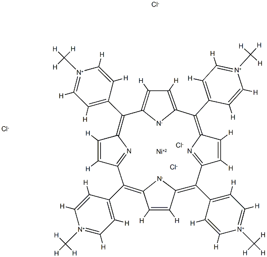 Nickel(II) meso -tetra(N-methyl-4-pyridyl)porphine tetrachloride 结构式