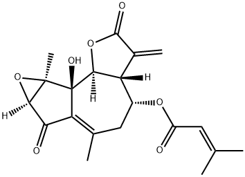 3-Methyl-2-butenoic acid [(3aR)-2,3,3a,4,5,7,7aα,8a,8b,8cα-decahydro-8bβ-hydroxy-6,8aα-dimethyl-3-methylene-2,7-dioxooxireno[2,3]azuleno[4,5-b]furan-4α-yl] ester|