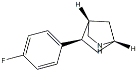 2-Azabicyclo[2.2.1]heptane,5-(4-fluorophenyl)-,(1R,4R,5S)-rel-(9CI) 结构式
