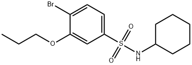 4-bromo-N-cyclohexyl-3-propoxybenzenesulfonamide Structure