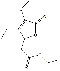 2-Furanaceticacid,3-ethyl-2,5-dihydro-4-methoxy-5-oxo-,ethylester,rel-(+)-(9CI) 化学構造式