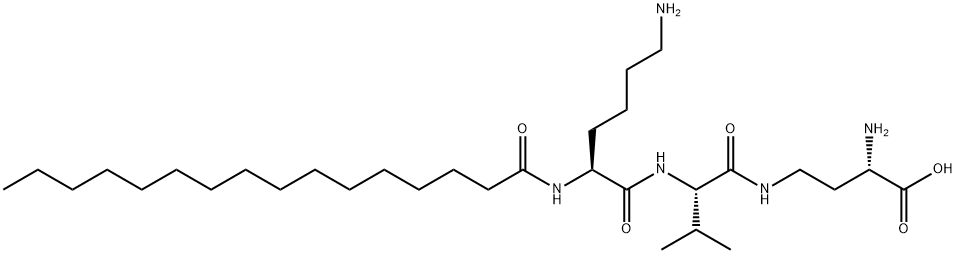 Palmitoyl Dipeptide-5 Diaminohydroxybutyrate Structure