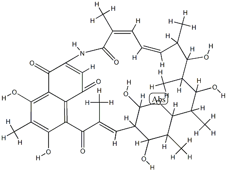 25-デオキシ-25,34a-エポキシリファマイシンW 化学構造式