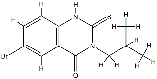 6-bromo-3-(2-methylpropyl)-2-sulfanylidene-1H-quinazolin-4-one Struktur