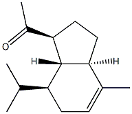 1-[(2,3,3aα,6,7,7aβ-Hexahydro-4-methyl-7β-isopropyl-1H-indene)-1β-yl]ethanone,79560-34-2,结构式