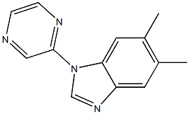 1H-Benzimidazole,5,6-dimethyl-1-pyrazinyl-(9CI) Struktur