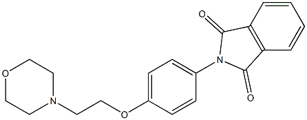 N-(4-(beta-N'-morpholinoethoxy)phenyl)phthalimide 化学構造式