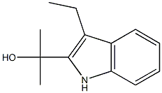 1H-Indole-2-methanol,3-ethyl-alpha,alpha-dimethyl-(9CI) 化学構造式