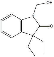 2H-Indol-2-one,3,3-diethyl-1,3-dihydro-1-(hydroxymethyl)-(9CI) 结构式