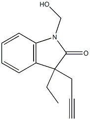 2H-Indol-2-one,3-ethyl-1,3-dihydro-1-(hydroxymethyl)-3-(2-propynyl)-(9CI) Structure