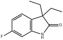 2H-Indol-2-one,3,3-diethyl-6-fluoro-1,3-dihydro-(9CI) Struktur