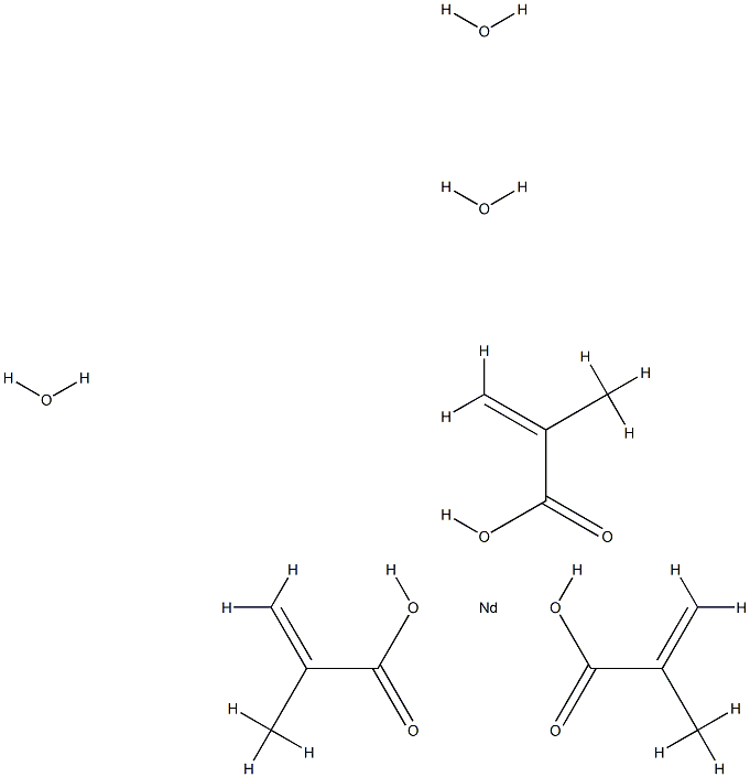 Neodymium methacrylate, trihydrated Structure