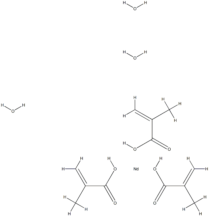 Neodymium methacrylate, trihydrated 化学構造式