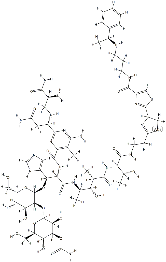 N1-[3-[[(S)-1-Phenylethyl]amino]propyl]-7,8-dihydrobleomycinamide,79736-64-4,结构式