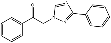 1-フェニル-2-(3-フェニル-1H-1,2,4-トリアゾール-1-イル)エタノン 化学構造式