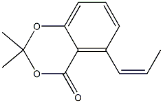 4H-1,3-Benzodioxin-4-one,2,2-dimethyl-5-(1Z)-1-propenyl-(9CI) 结构式