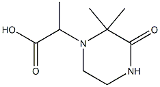 1-Piperazineaceticacid,alpha,2,2-trimethyl-3-oxo-(9CI) 化学構造式