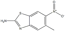 2-Benzothiazolamine,5-methyl-6-nitro-(9CI) 化学構造式