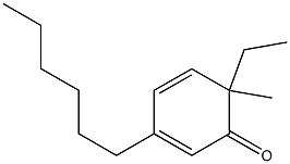 2,4-Cyclohexadien-1-one,6-ethyl-3-hexyl-6-methyl-(9CI),798553-79-4,结构式