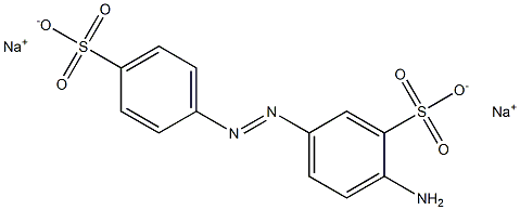Benzenesulfonic acid, 2-amino-5-(2-(4-sulfophenyl)diazenyl)-, sodium salt (1:),79873-36-2,结构式