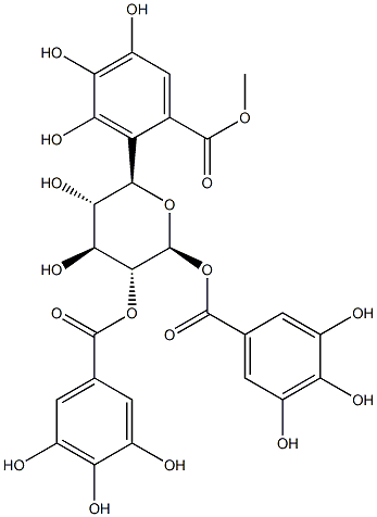 1,2,6-TRI-O-GALLOYL-BETA-D-GLUCOSE Struktur