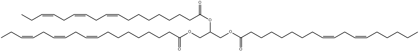 rac-1-Linoleoyl-2,3-dilinolenoylglycerol 结构式