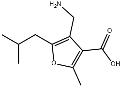 3-Furancarboxylicacid,4-(aminomethyl)-2-methyl-5-(2-methylpropyl)-(9CI),799264-70-3,结构式