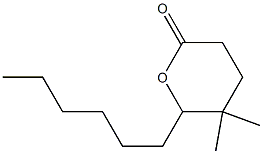 2H-Pyran-2-one,6-hexyltetrahydro-5,5-dimethyl-(9CI) Structure