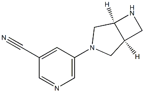 3-Pyridinecarbonitrile,5-(1S,5S)-3,6-diazabicyclo[3.2.0]hept-3-yl-(9CI) 结构式