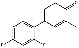 2-Cyclohexen-1-one,4-(2,4-difluorophenyl)-2-methyl-(9CI) Struktur