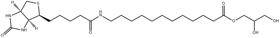 1-(12-N-biotin)aMinododecanoyl-rac-glycerol Structure